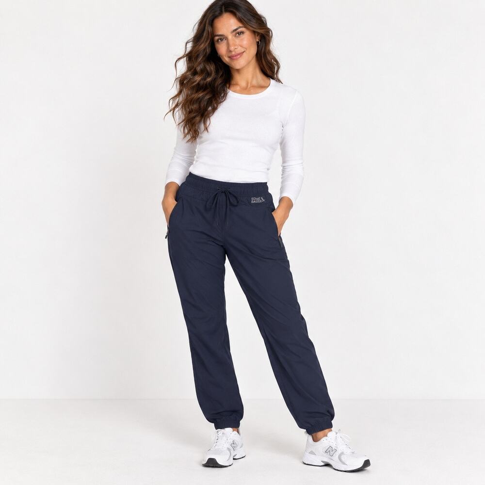 Eddie Bauer Fleece lined jogger pants Navy colored women's size 8